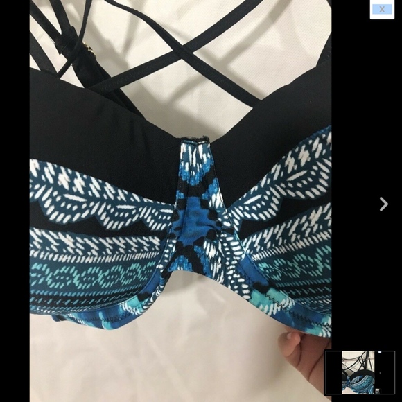 NWT Paramour Strappy Printed Bralettte Bikini Top [SZ 3X‎ ] - Picture 7 of 10